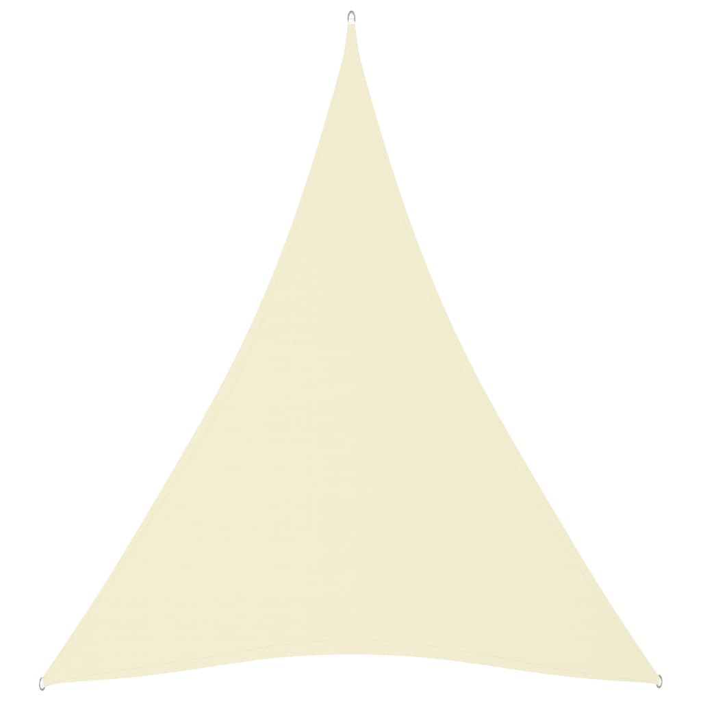 vidaXL krémszínű háromszögű oxford-szövet napvitorla 5 x 7 x 7 m