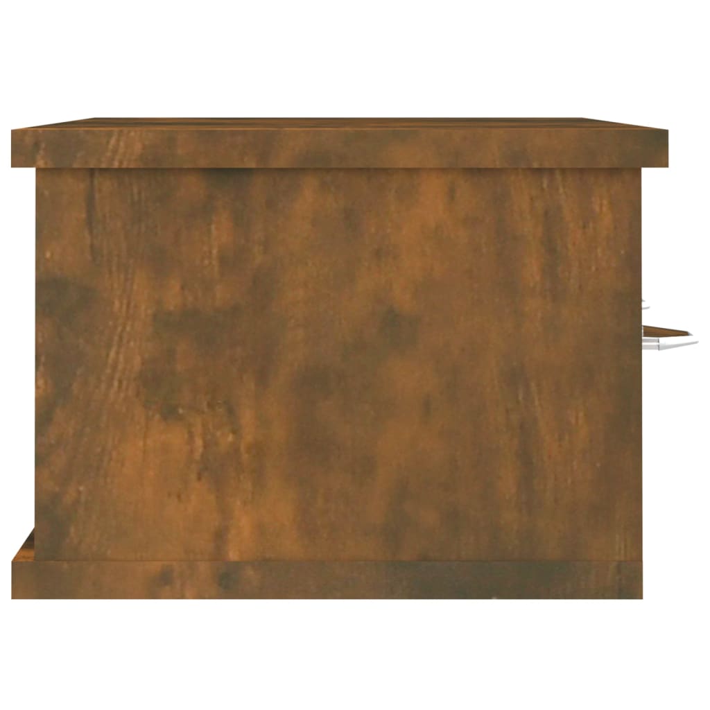 vidaXL füstös tölgy színű szerelt fa faliszekrény 60 x 26 x 18,5 cm