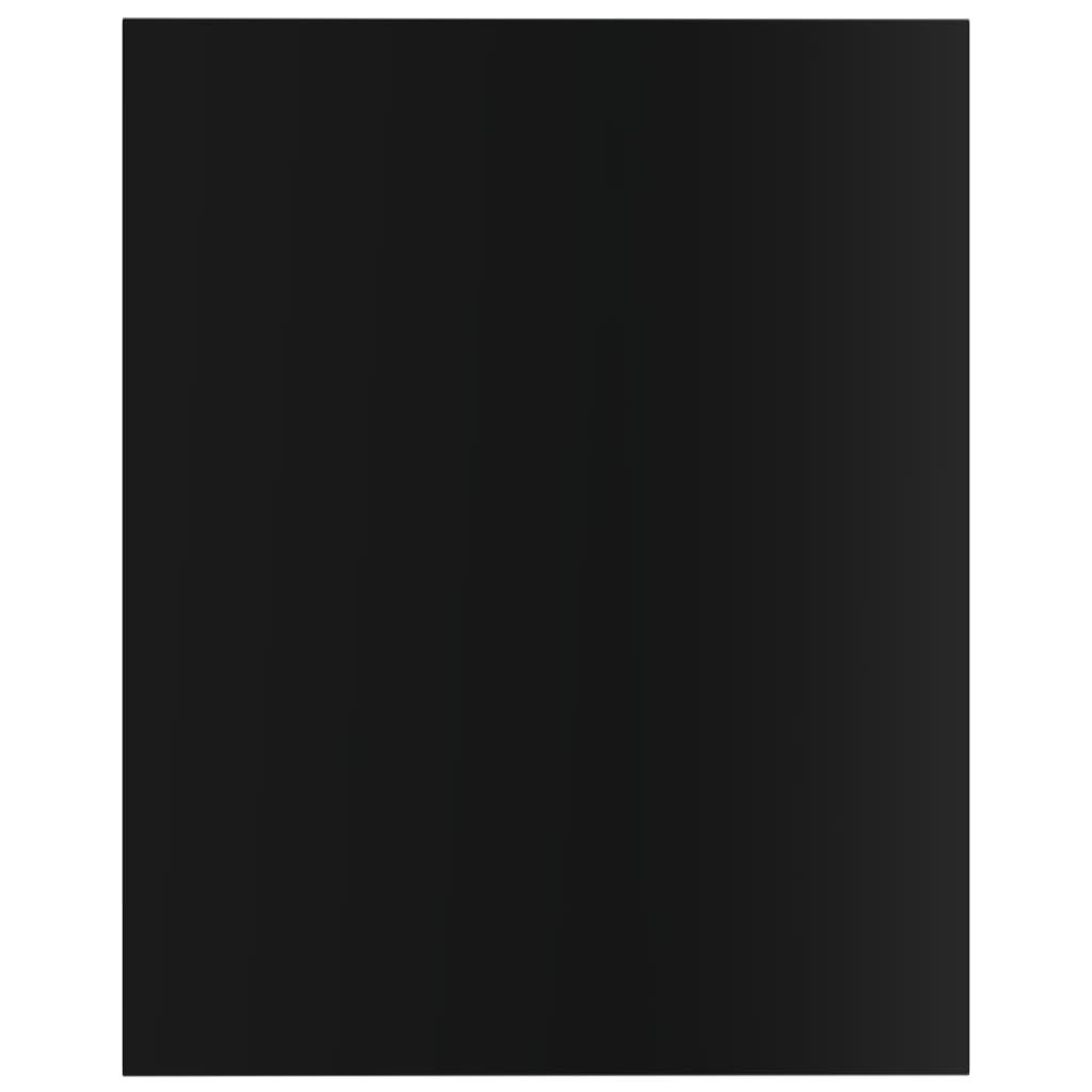vidaXL 4 db magasfényű fekete forgácslap könyvespolc 40 x 50 x 1,5 cm