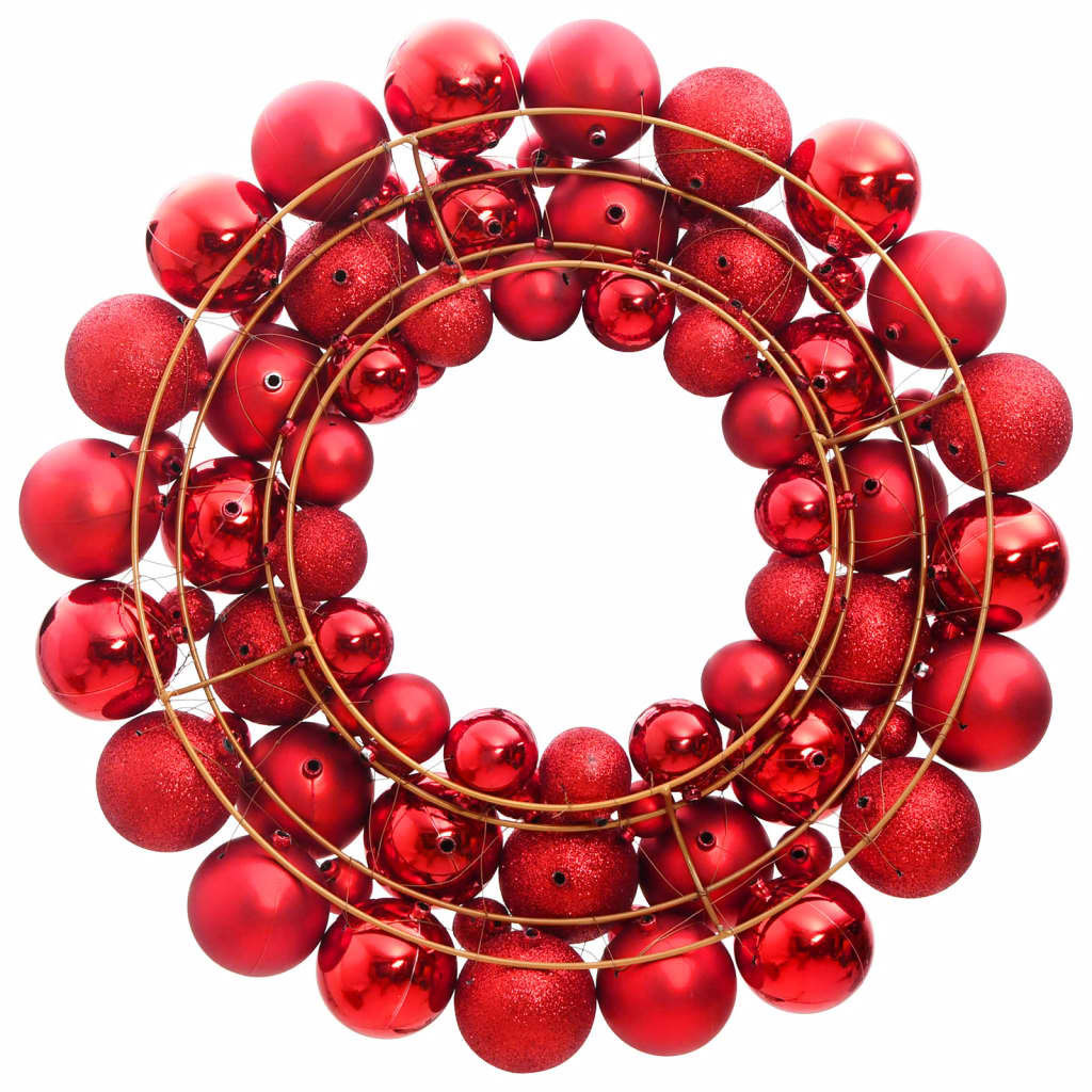 vidaXL piros polisztirol karácsonyi koszorú 45 cm