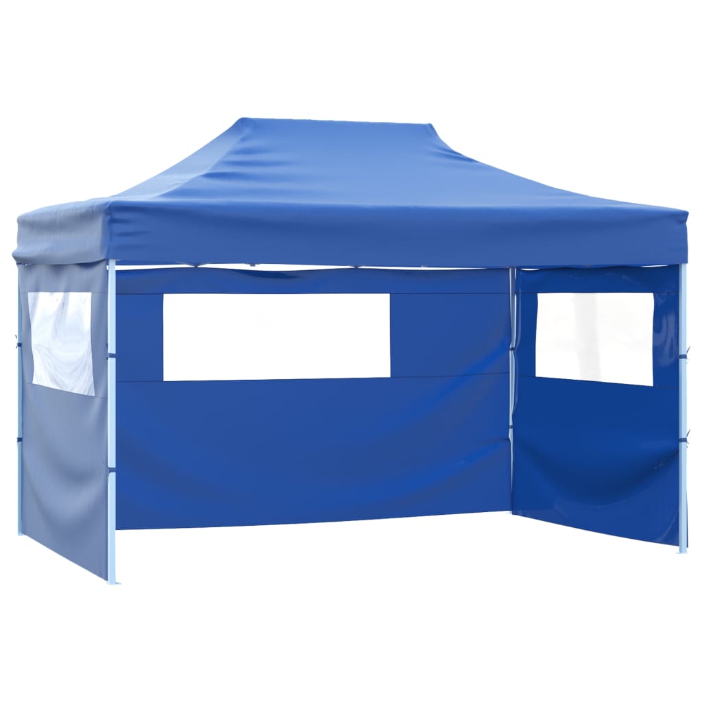 vidaXL kék összecsukható sátor 3 fallal, 3 x 4,5 méter