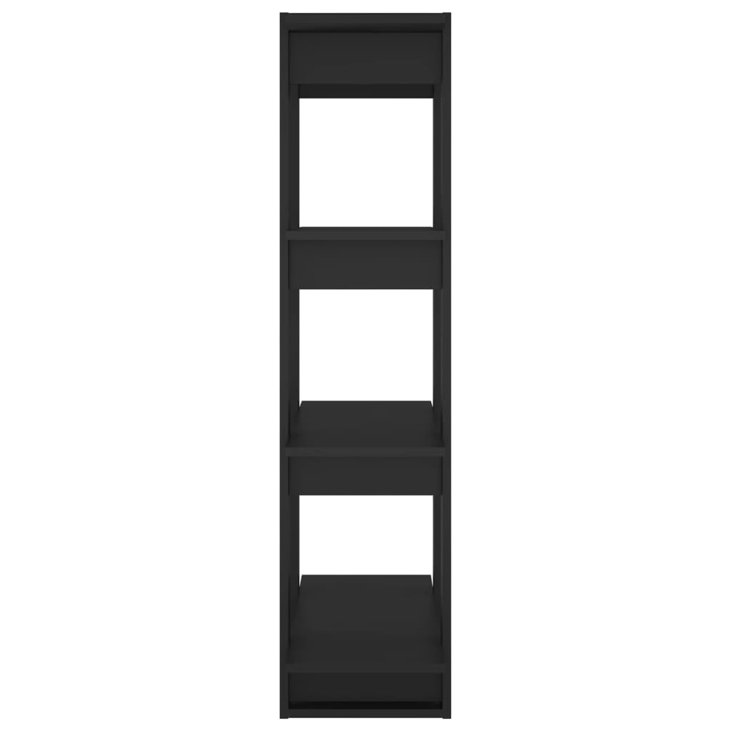 vidaXL fekete könyvszekrény/térelválasztó 80 x 30 x 123,5 cm