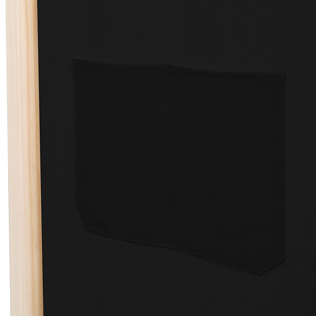 vidaXL fekete 5-paneles szövetparaván 200 x 170 x 4 cm