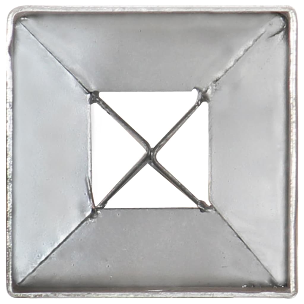 vidaXL 12 db ezüstszínű horganyzott acél kerítéstüske 7 x 7 x 90 cm