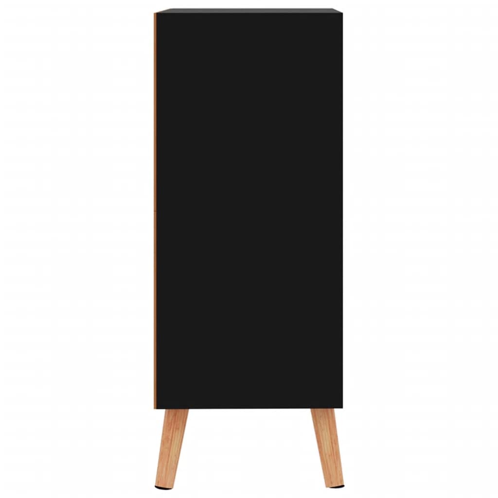 vidaXL magasfényű fekete szerelt fa tálalószekrény 60 x 30 x 72 cm