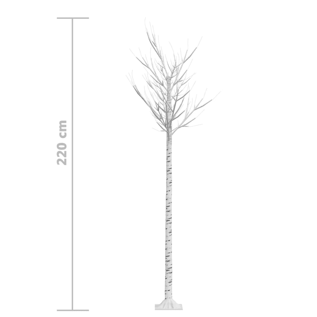 vidaXL 200 LED-es bel-/kültéri színes fűzfa karácsonyfa 2,2 m