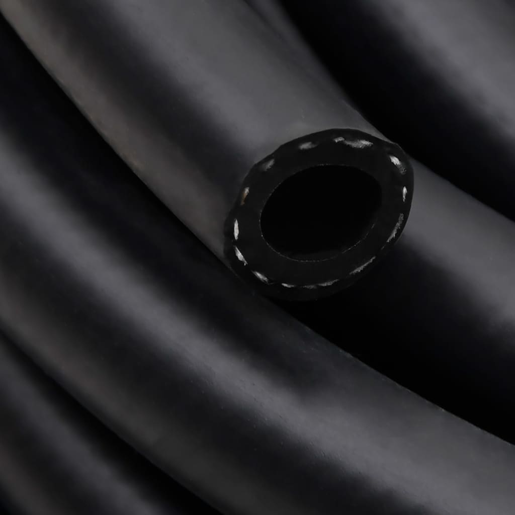 vidaXL fekete gumi és PVC hibrid légtömlő 0,6" 2 m