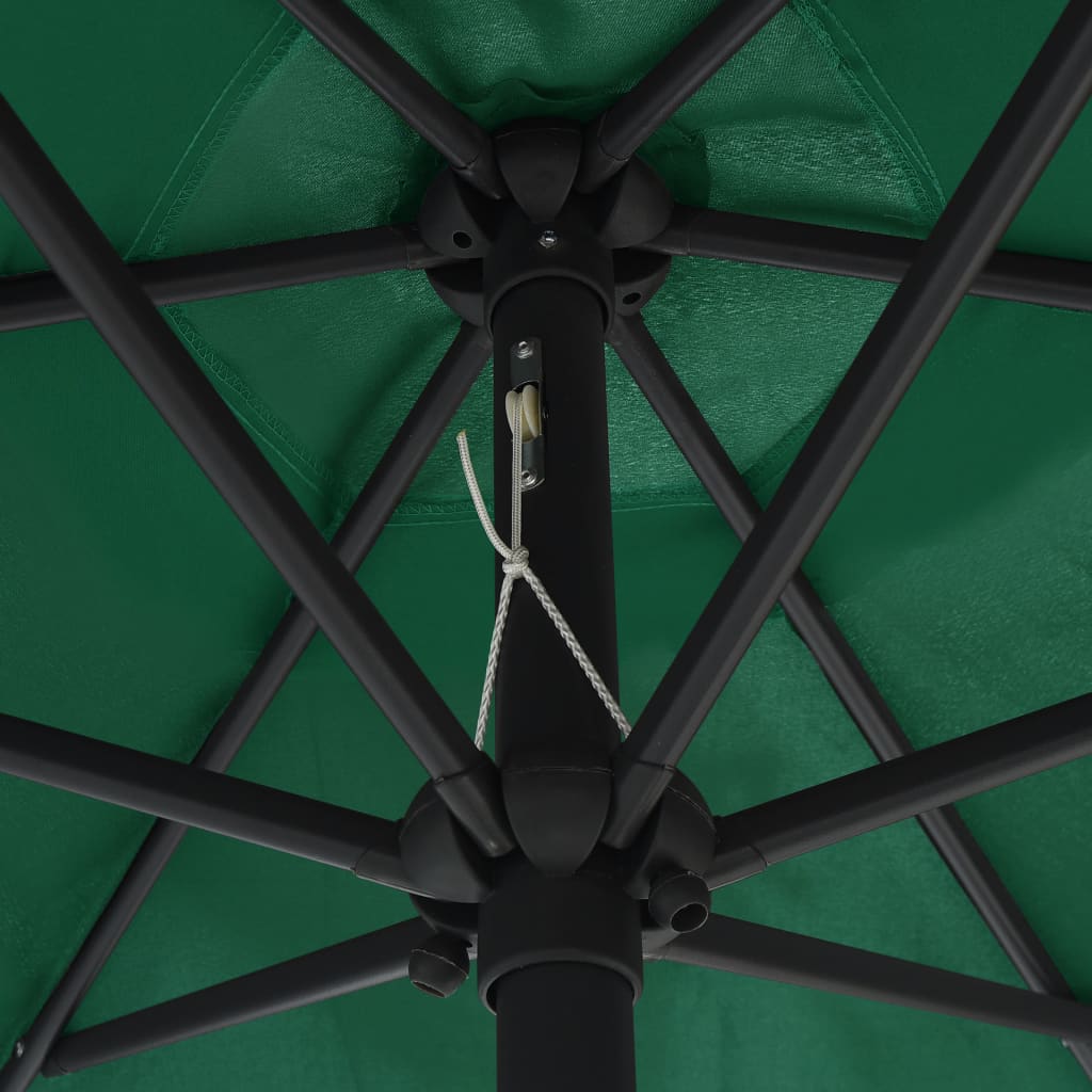 vidaXL zöld kültéri napernyő alumíniumrúddal 270 x 246 cm