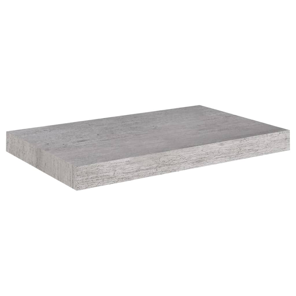 vidaXL 2 db betonszürke MDF lebegő fali polc 50 x 23 x 3,8 cm