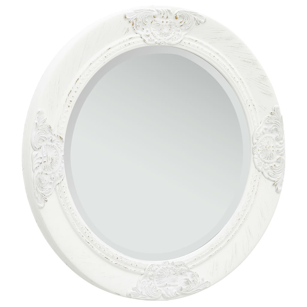 vidaXL fehér barokk stílusú fali tükör 50 cm