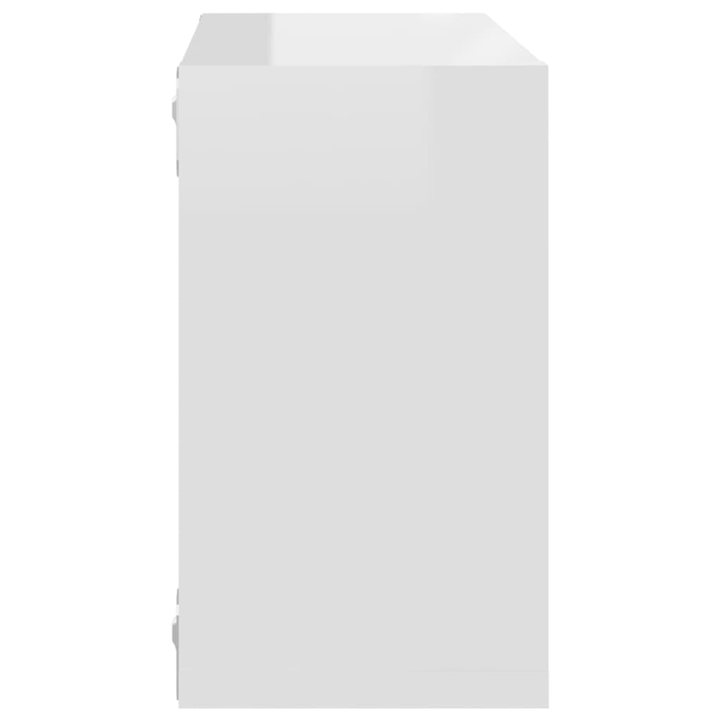 vidaXL 4 db magasfényű fehér fali kockapolc 26 x 15 x 26 cm