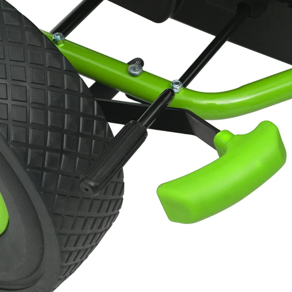 vidaXL pedálos gokart kocsi állítható üléssel zöld