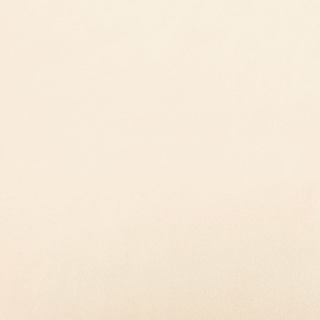 vidaXL krémszínű bársony pad 70 x 35 x 41 cm
