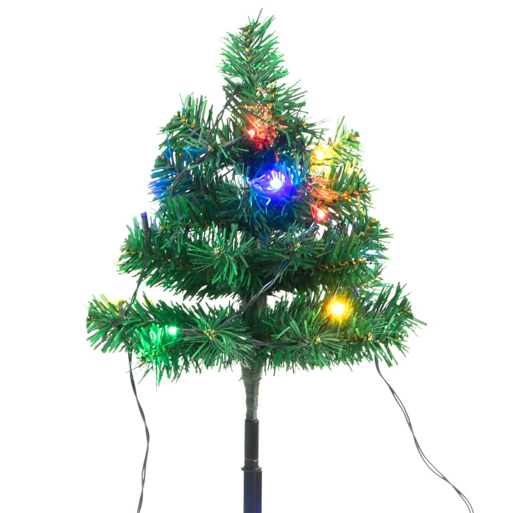 vidaXL 6 db PVC karácsonyi ösvényt jelző díszfa színes LED-ekkel 45 cm