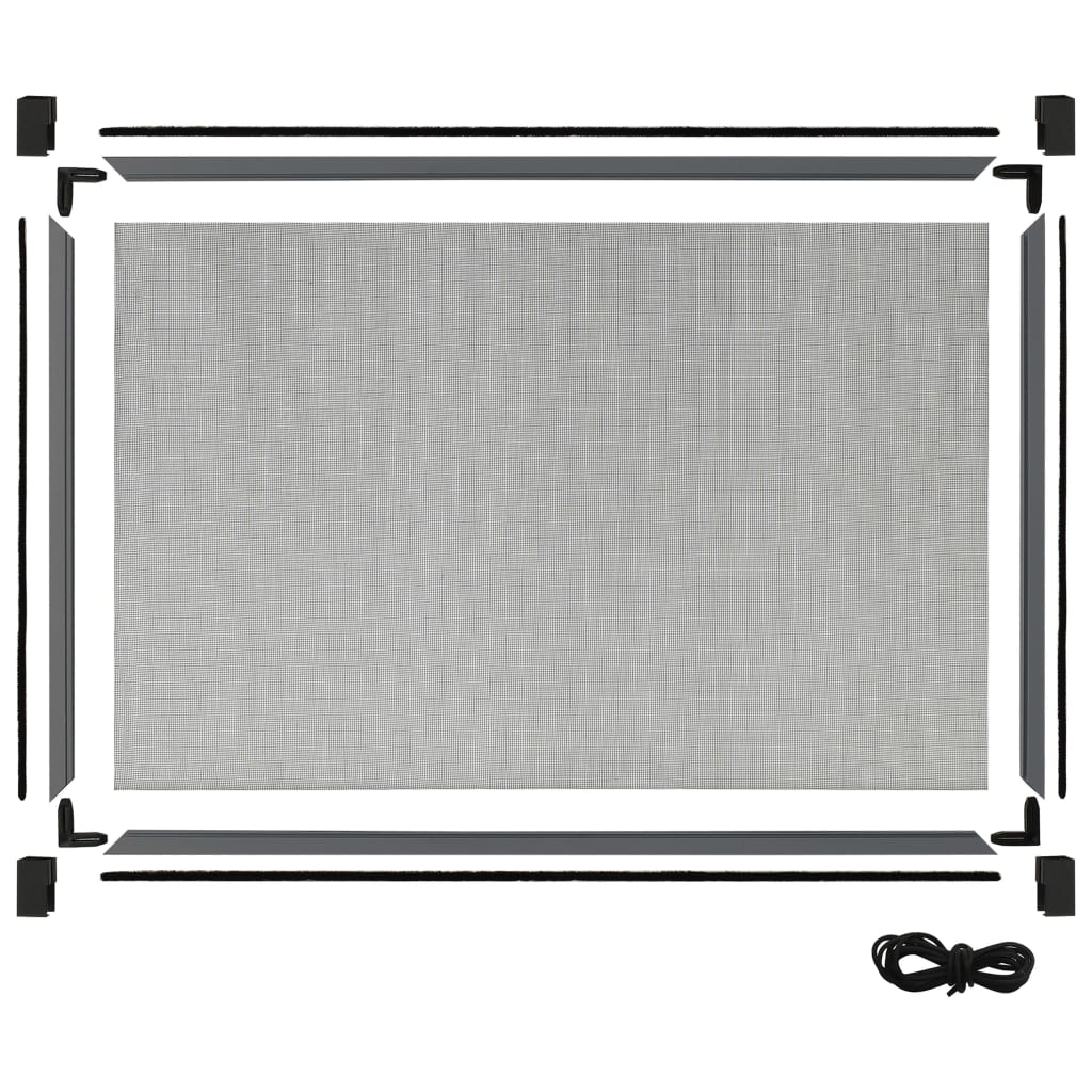 vidaXL antracit kihúzható ablakszúnyogháló (75-143) x 50 cm