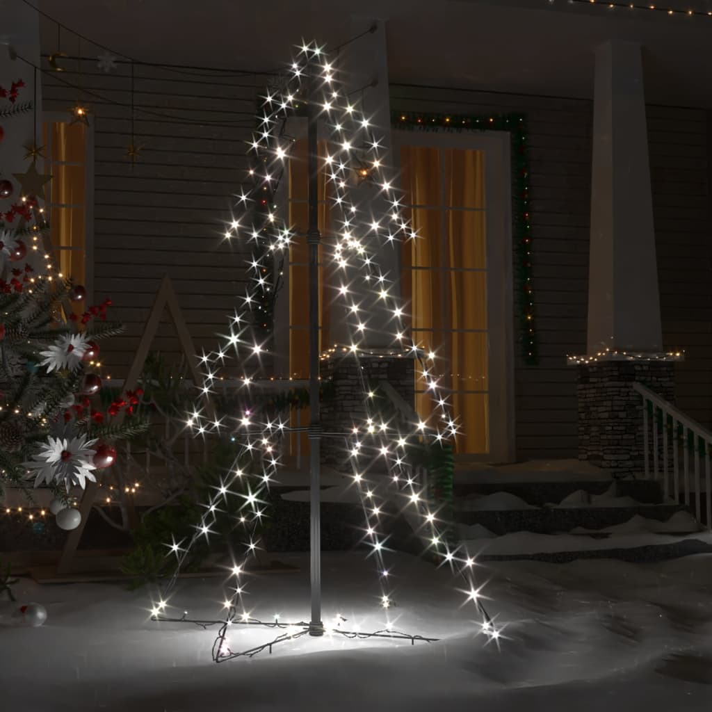 vidaXL 160 LED-es beltéri/kültéri kúp alakú karácsonyfa 78 x 120 cm