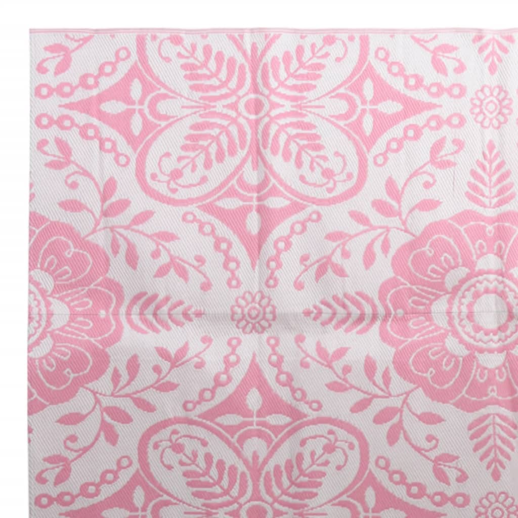vidaXL rózsaszín PP kültéri szőnyeg 190 x 290 cm