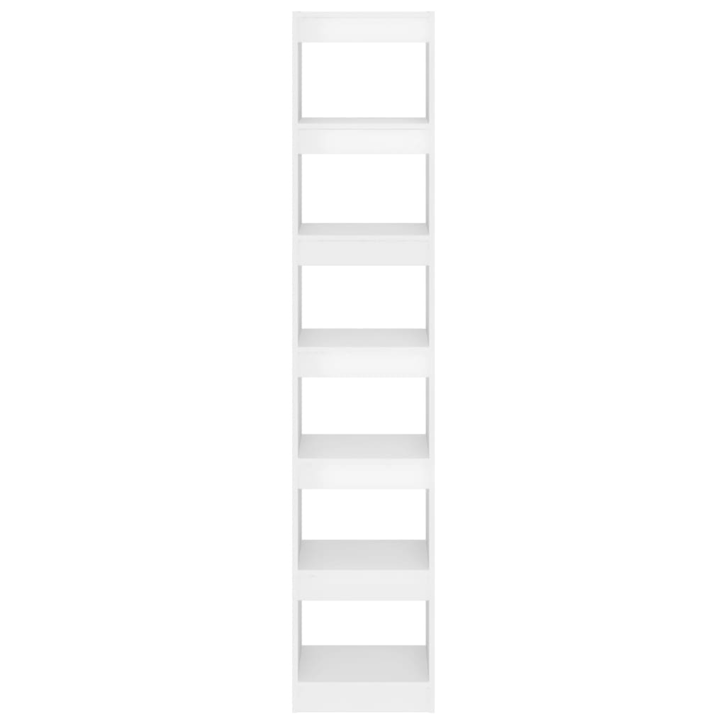 vidaXL magasfényű fehér térelválasztó könyvszekrény 40 x 30 x 198 cm