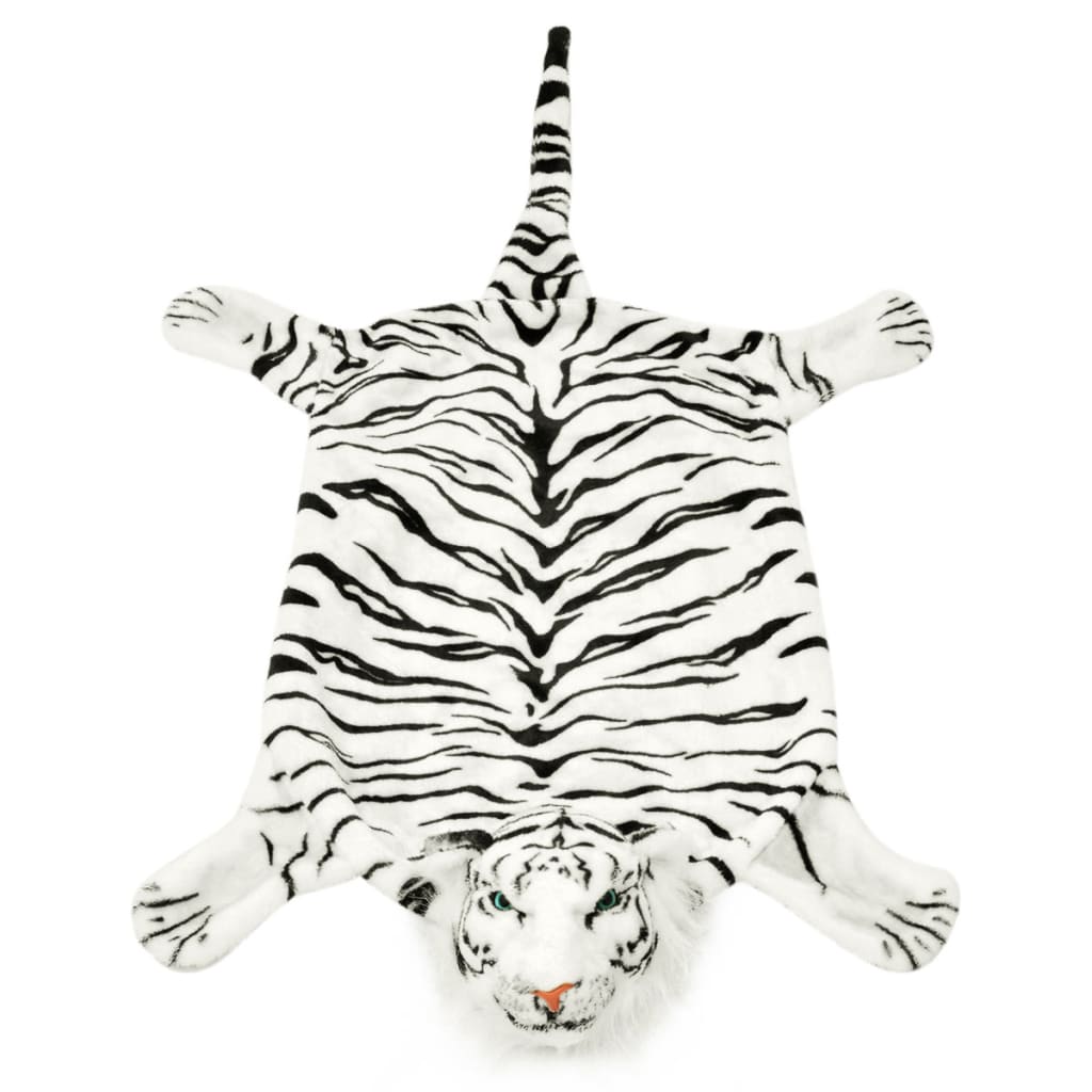vidaXL fehér plüss tigris szőnyeg 144 cm