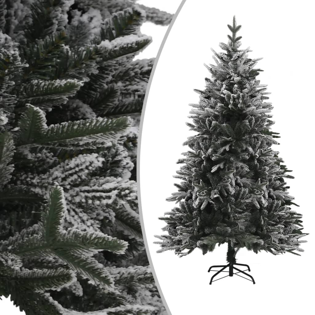 vidaXL PVC és PE megvilágított műkarácsonyfa hóval 240 cm