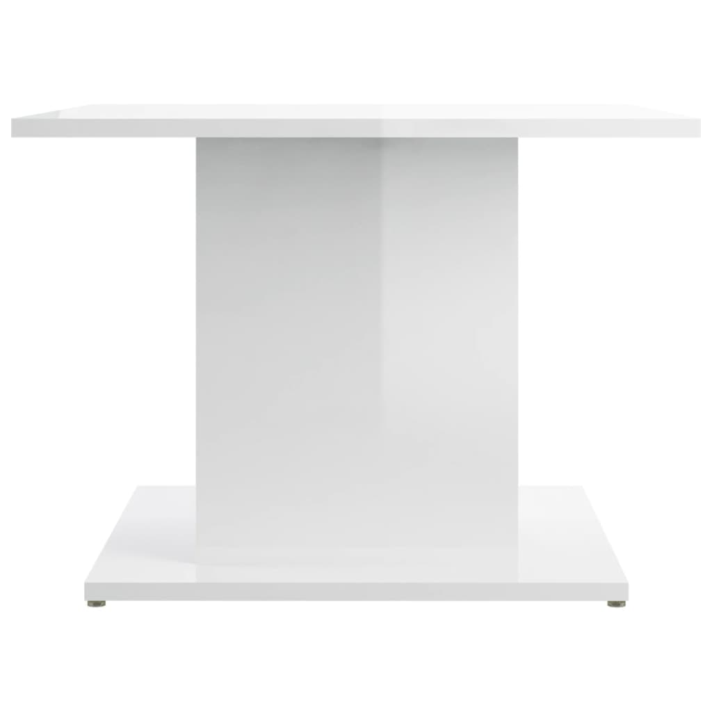 vidaXL magasfényű fehér forgácslap dohányzóasztal 55,5 x 55,5 x 40 cm