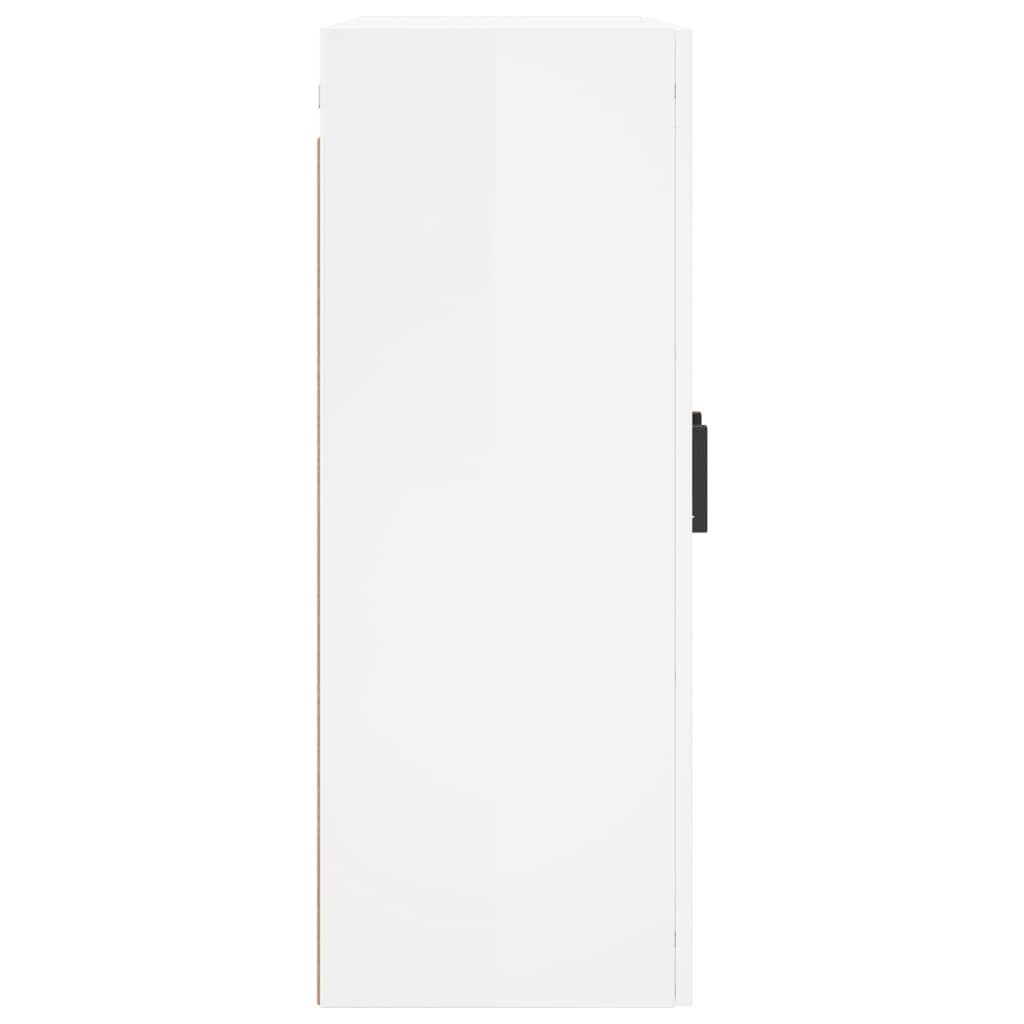 vidaXL 2 db magasfényű fehér szerelt fa falra szerelhető szekrény