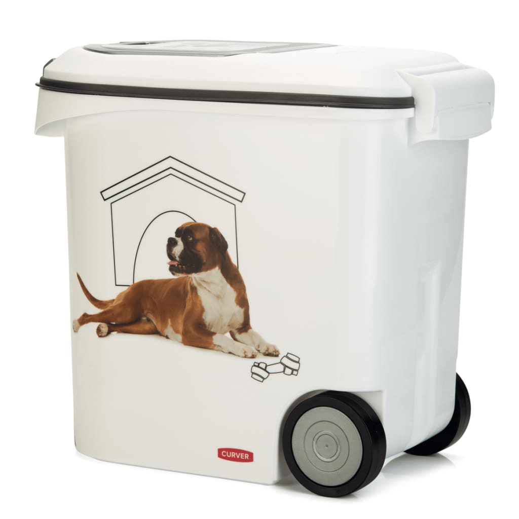425608 Curver Pet Food Container Dog with Wheels 35L