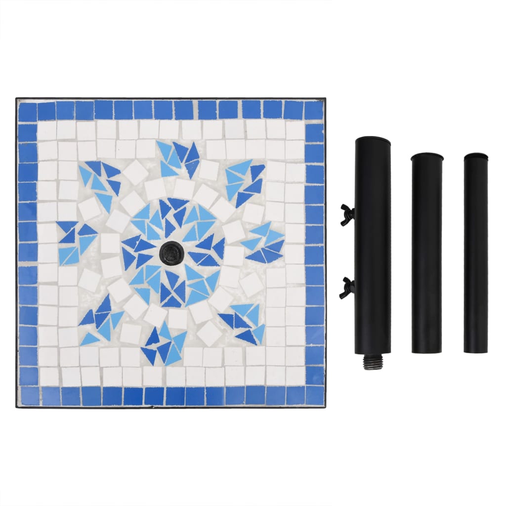 vidaXL kék és fehér négyzet alakú napernyő talp 12 kg