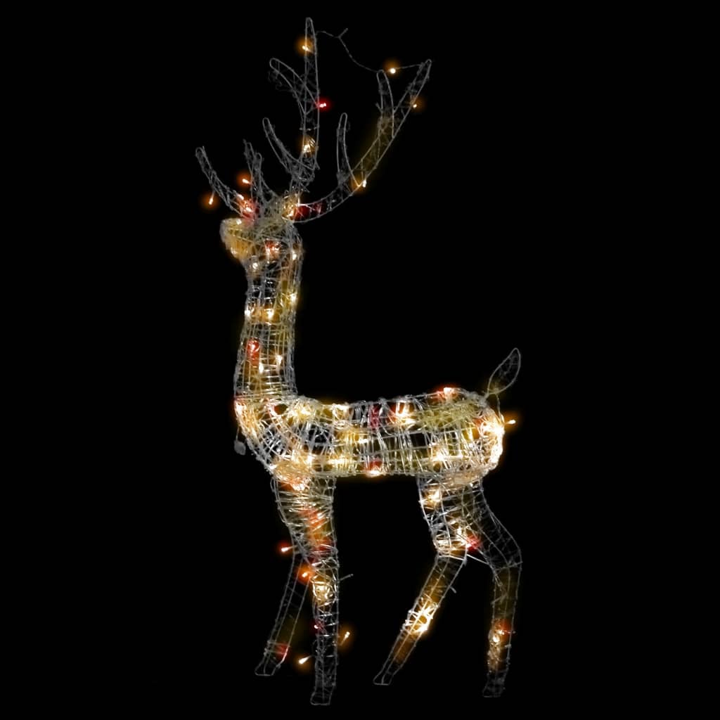 vidaXL 3 db színes akril karácsonyi rénszarvas dekoráció 120 cm