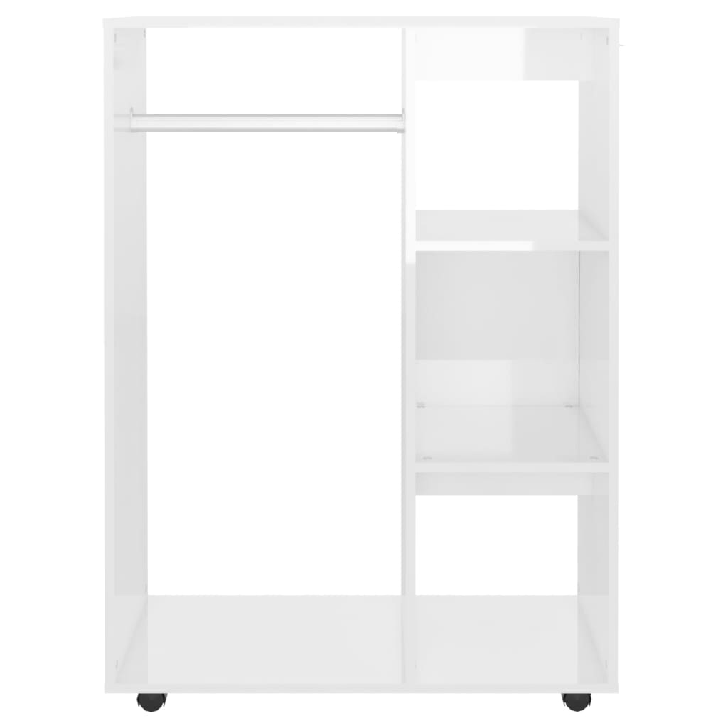 vidaXL magasfényű fehér forgácslap ruhásszekrény 80 x 40 x 110 cm