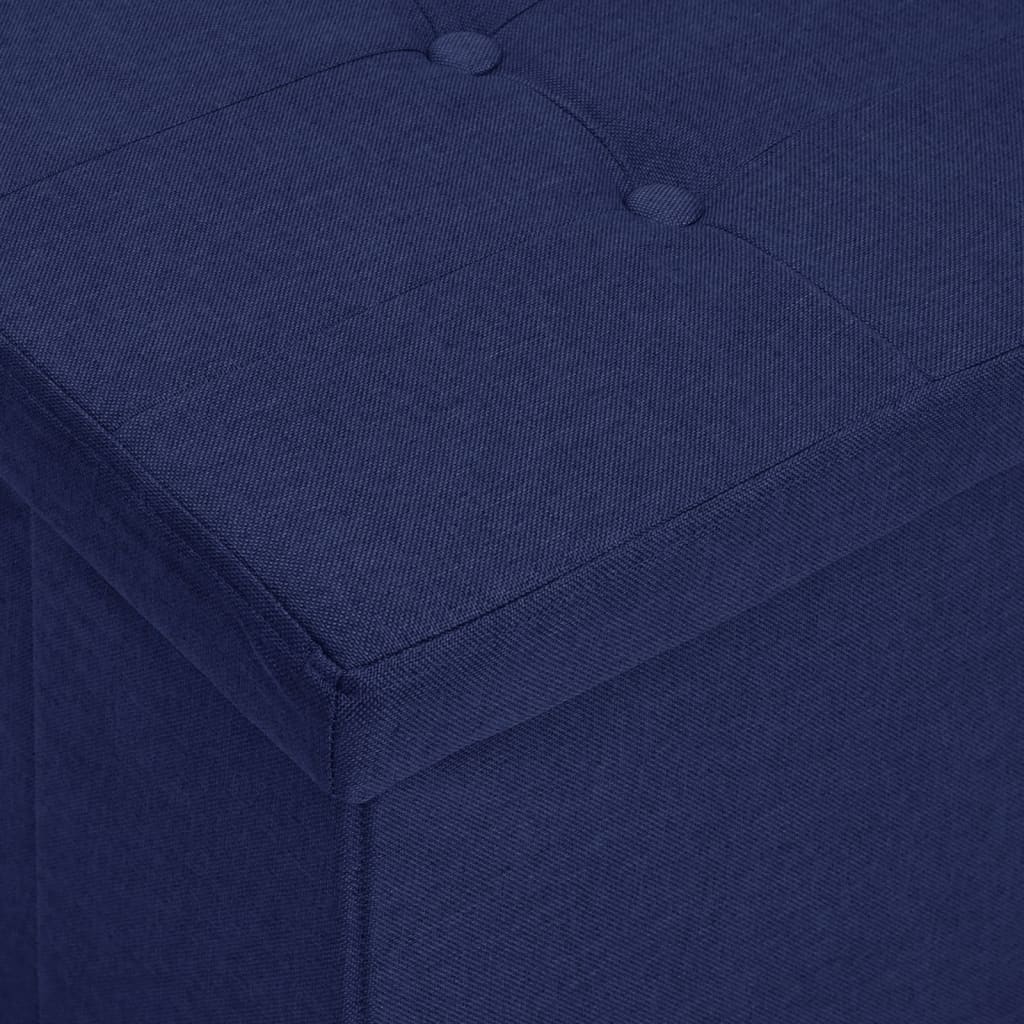 vidaXL kék összecsukható művászon tárolópad