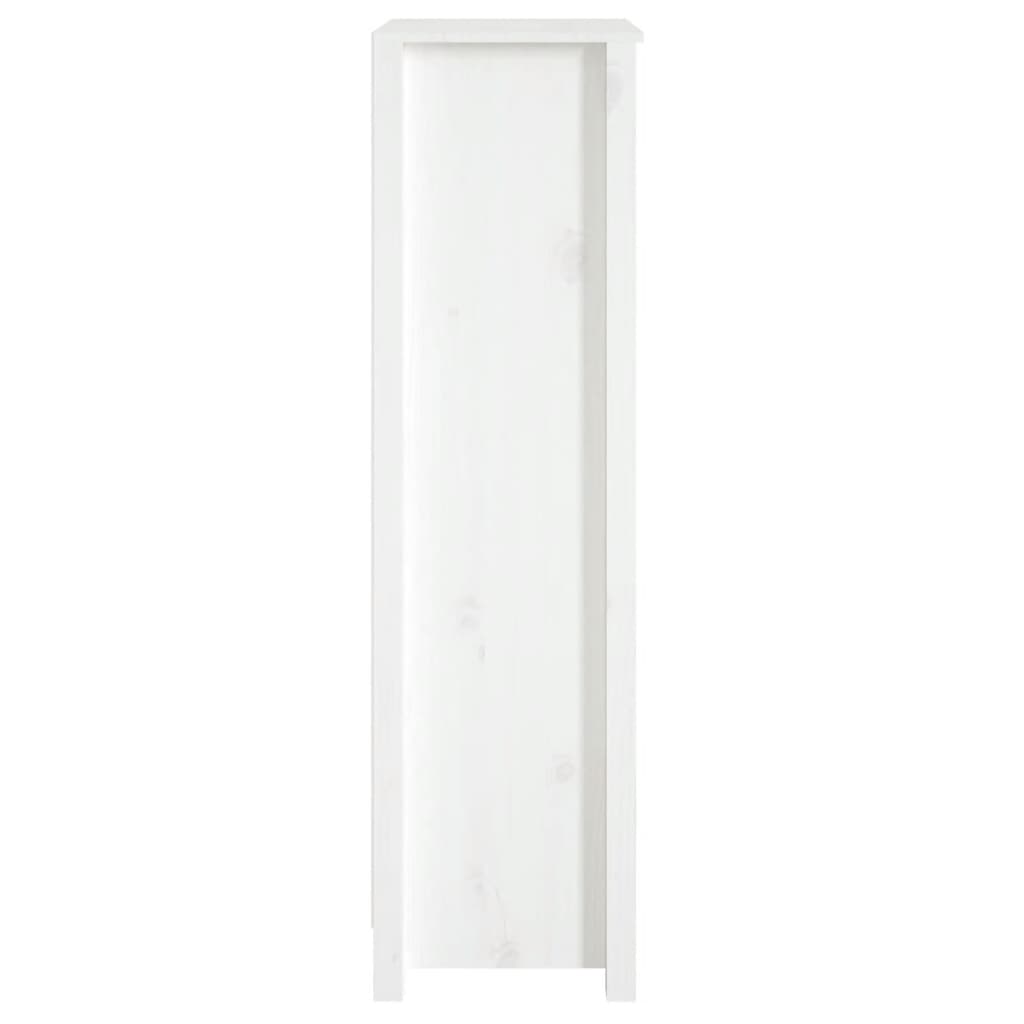 vidaXL fehér tömör fenyőfa könyvszekrény 50x35x125,5 cm