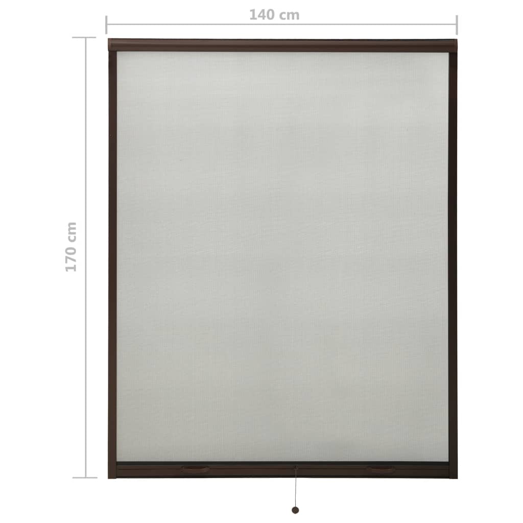 vidaXL barna lehúzható ablakszúnyogháló 140 x 170 cm