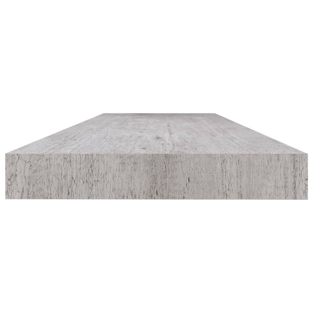 vidaXL 4 db betonszürke MDF lebegő fali polc 120 x 23,5 x 3,8 cm
