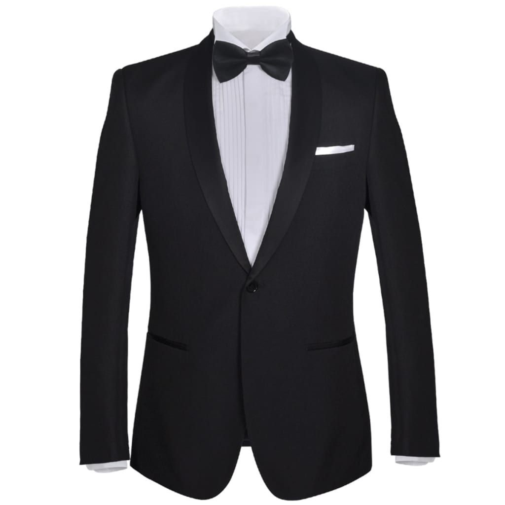 vidaXL 2 db Black Tie Tuxedo férfi szmoking méret 46 fekete