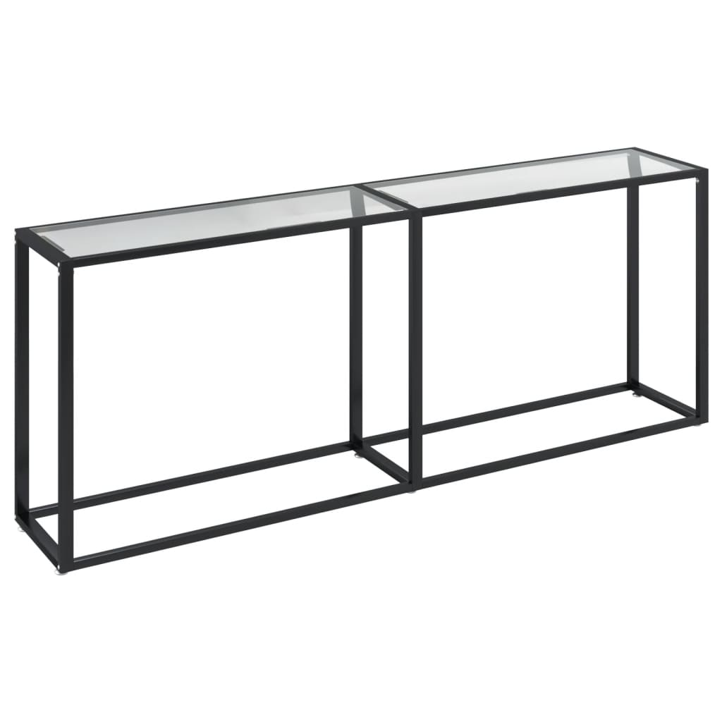vidaXL átlátszó edzett üveg tálalóasztal 200 x 35 x 75,5 cm