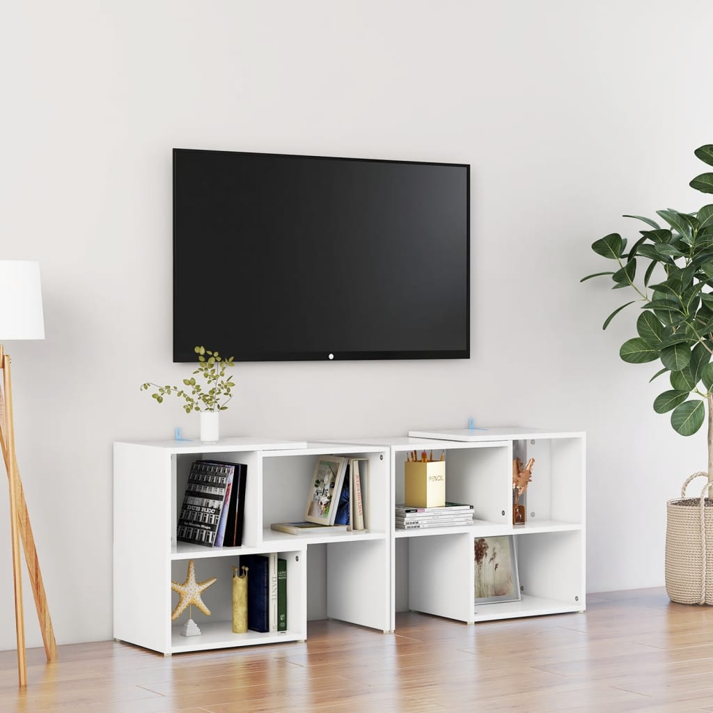 vidaXL fehér forgácslap TV-szekrény 104 x 30 x 52 cm