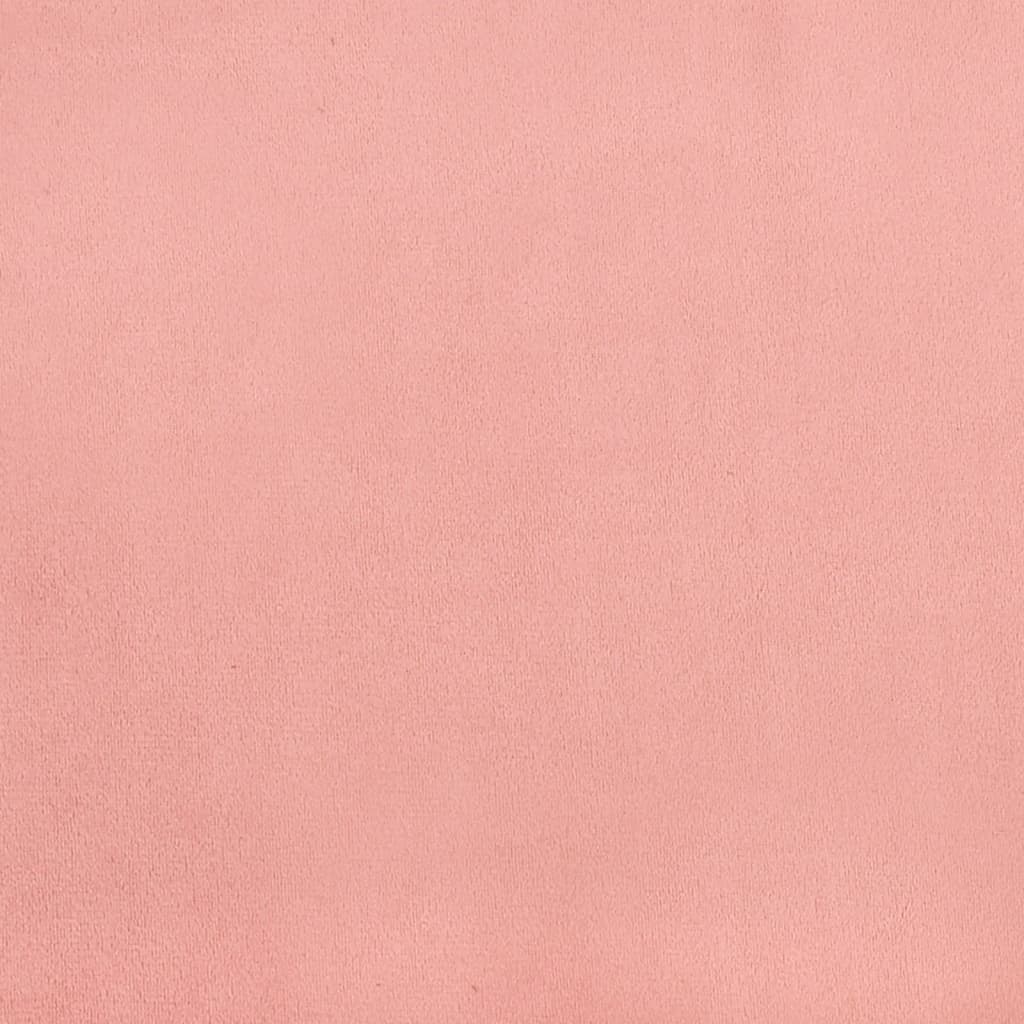 vidaXL rózsaszín bársony fejtámla 147x23x78/88 cm