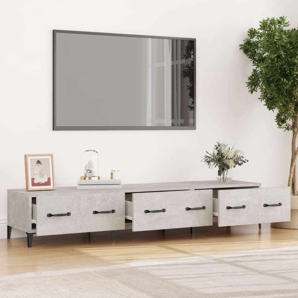 vidaXL betonszürke szerelt fa TV-szekrény 150 x 34,5 x 30 cm