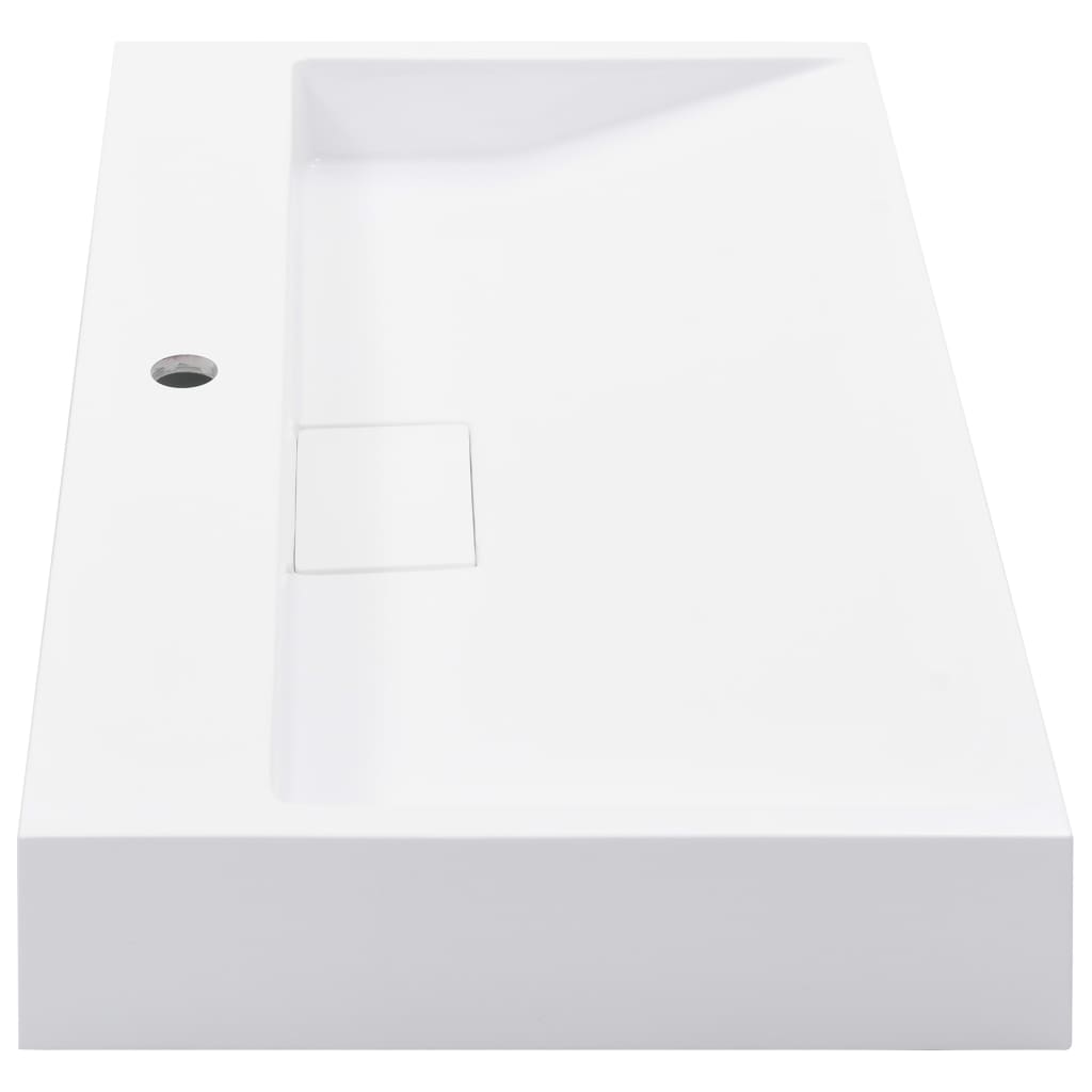 vidaXL fehér ásványöntvény/márványöntvény mosdókagyló 80x46x11 cm