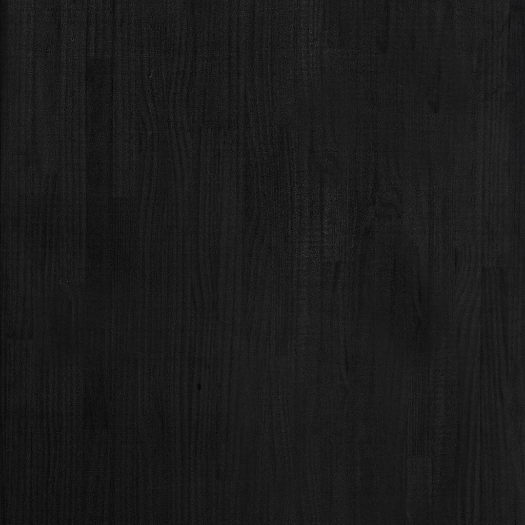 vidaXL fekete tömör fenyőfa tárolópolc 60 x 30 x 210 cm