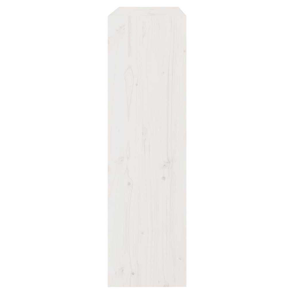 vidaXL fehér tömör fenyőfa könyvszekrény/térelválasztó 80x30x103,5 cm