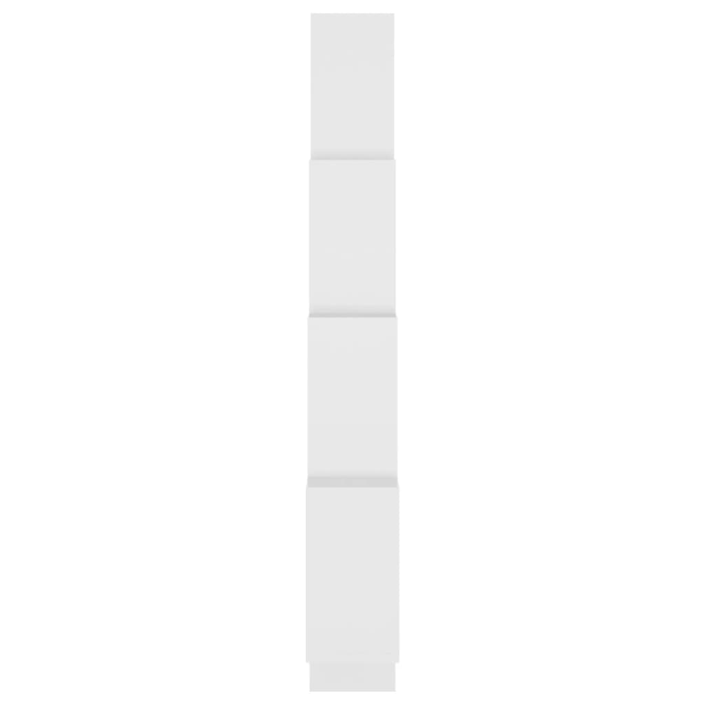 vidaXL fehér forgácslap fali kockapolc 90 x 15 x 119 cm