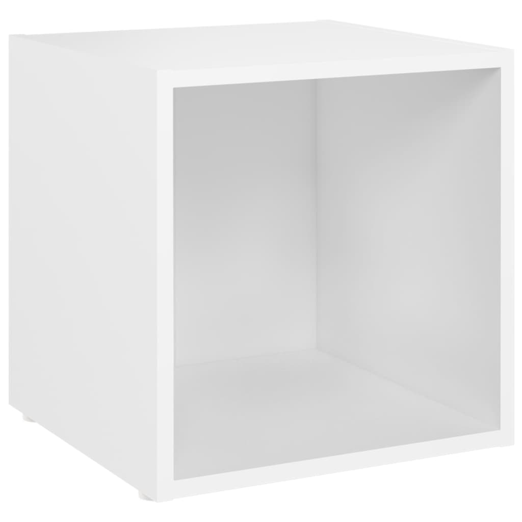 vidaXL 4 db fehér forgácslap TV-szekrény 37 x 35 x 37 cm