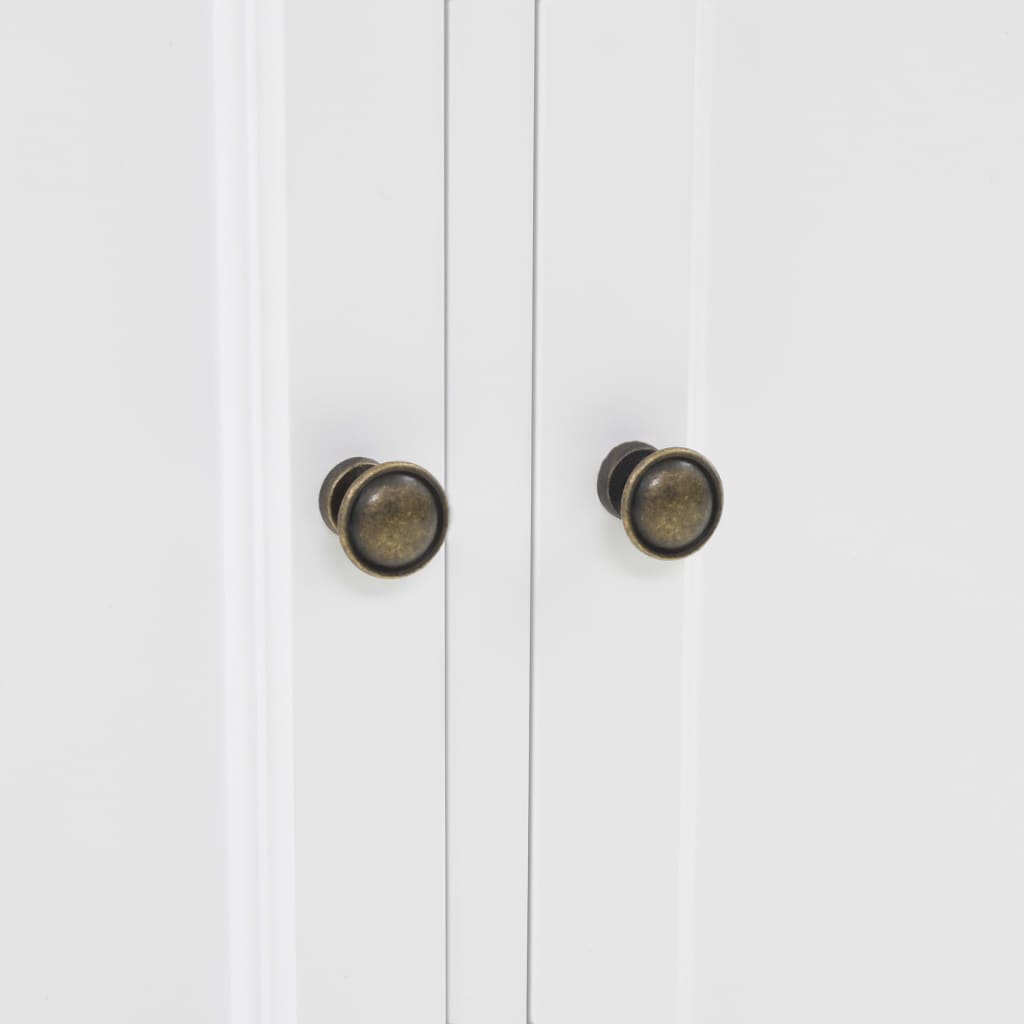 vidaXL 4 ajtós MDF és fenyő kredenc 80 x 40 x 180 cm