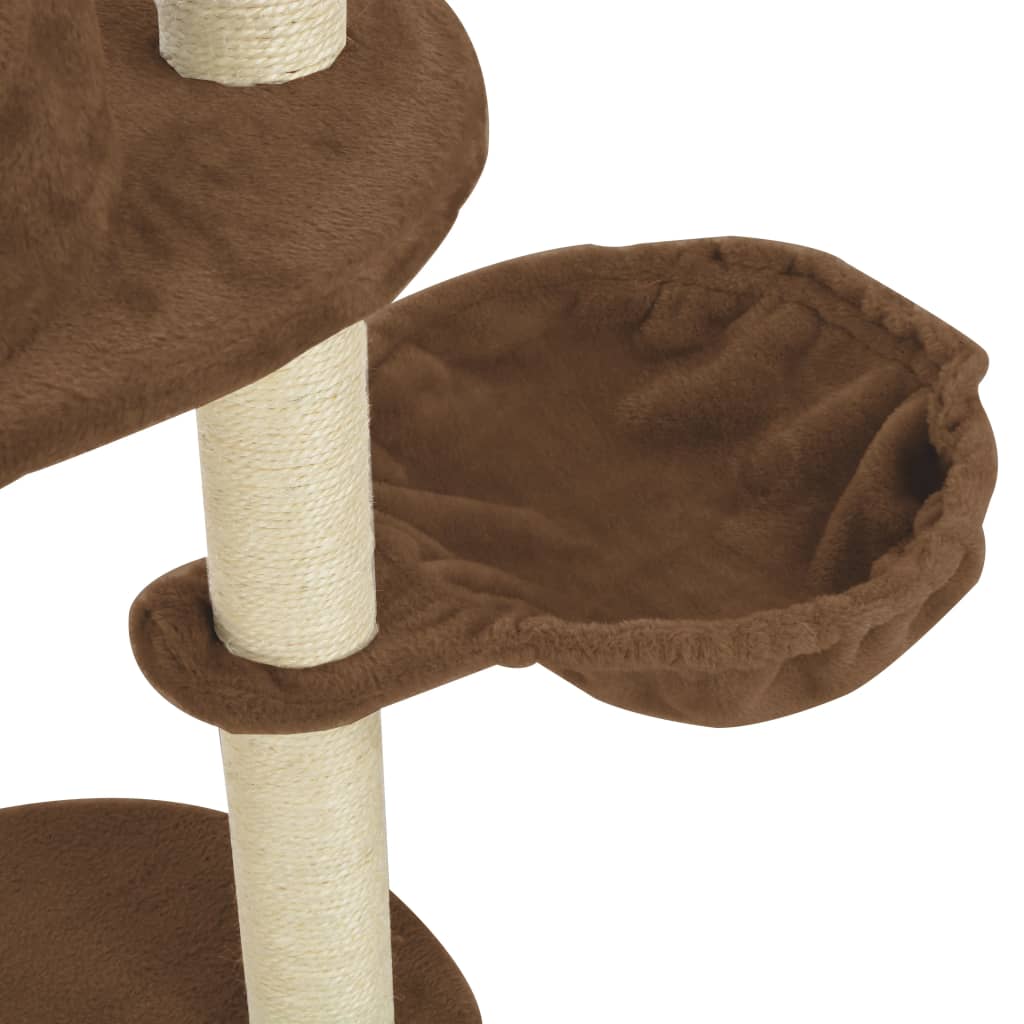 vidaXL barna macskabútor szizál kaparófákkal 160 cm