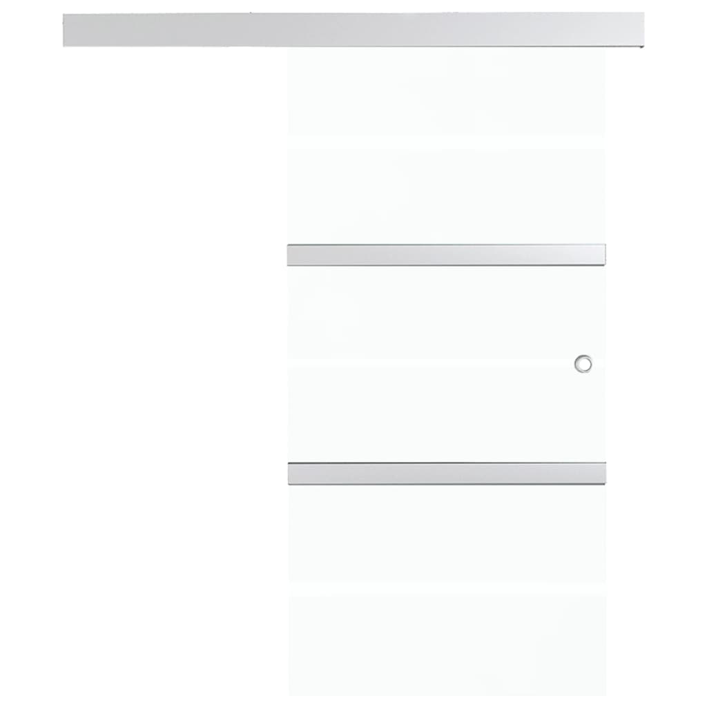 vidaXL ezüstszínű ESG üveg és alumínium tolóajtó 76 x 205 cm