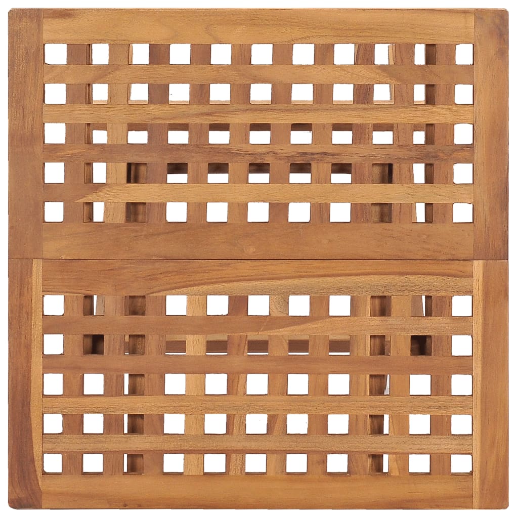 vidaXL összecsukható tömör tíkfa kerti asztal 50 x 50 x 50 cm