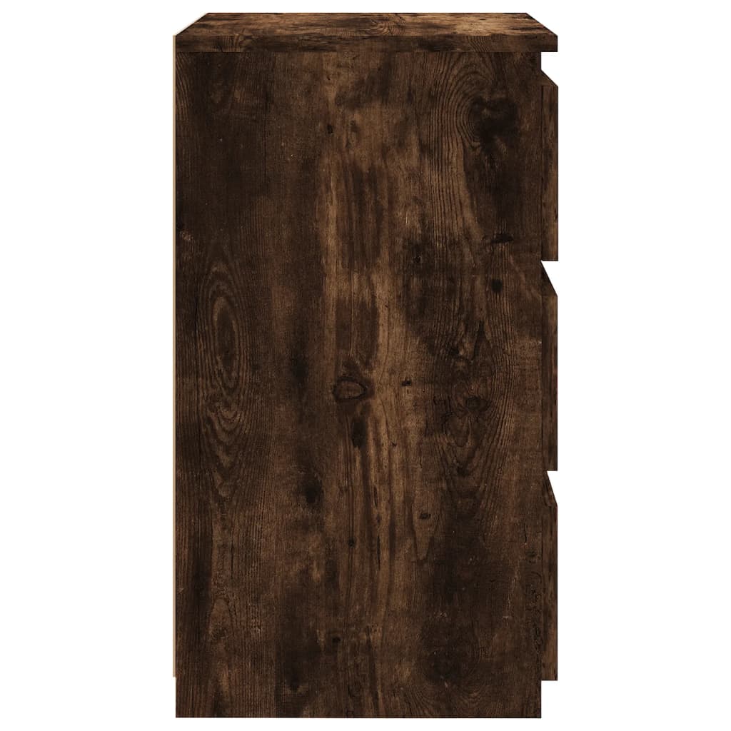 vidaXL 2 db füstös tölgyszínű szerelt fa éjjeliszekrény 40x35x62,5 cm