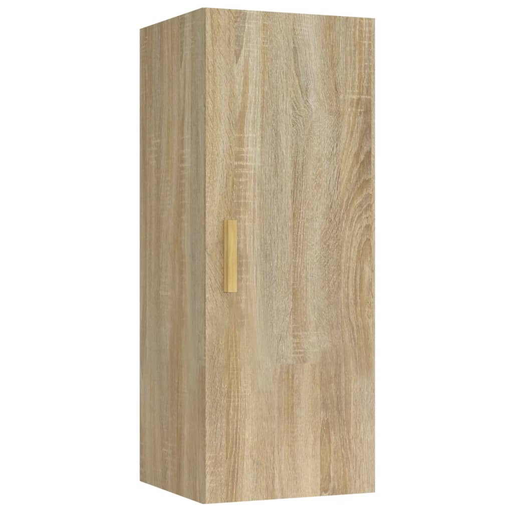 vidaXL sonoma tölgy színű szerelt fa faliszekrény 34,5 x 34 x 90 cm